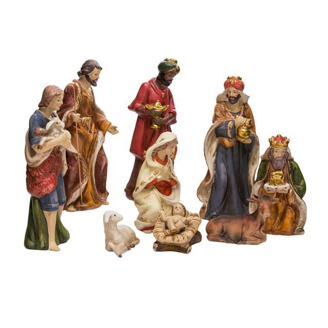 Kurt Adler 9-Piece Porcelain Nativity Set