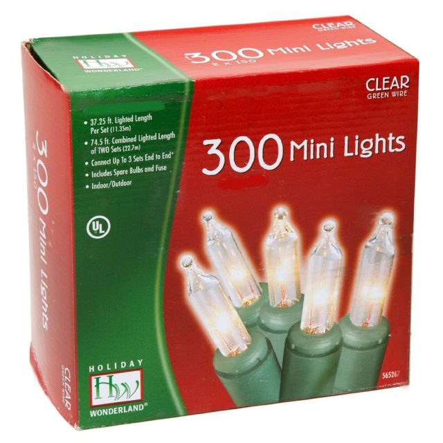 Noma/Inliten 300-Count Clear Christmas Lights