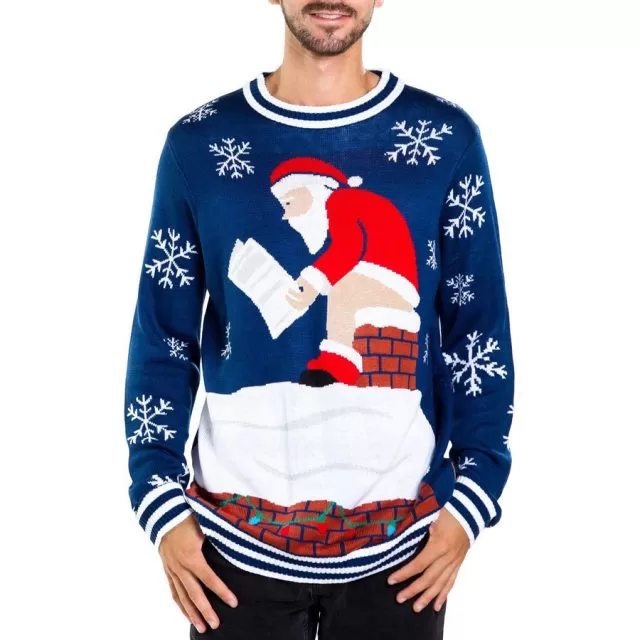 Tipsy Elves Santa Pooping Ugly Christmas Sweater
