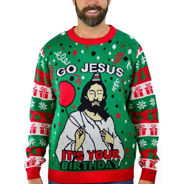 Tstars Go Jesus Birthday Ugly Christmas Sweater