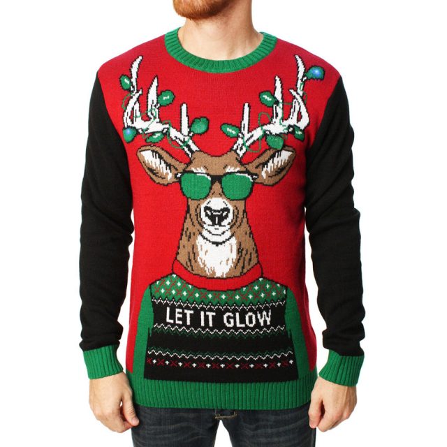 UCSC Cayenne Let It Glow Ugly Christmas Sweater