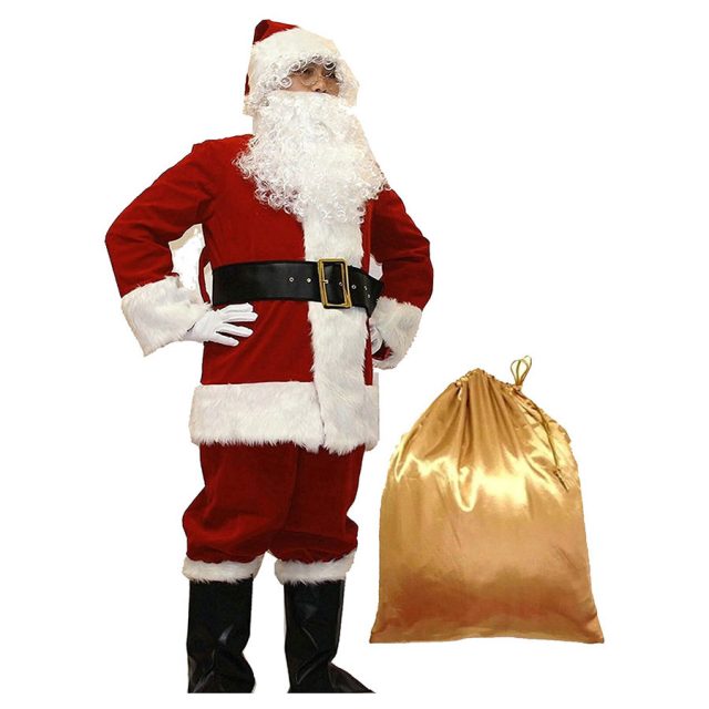 Rubies Super Deluxe Old Time Santa Suit Adult Christmas Holiday Costume 2356
